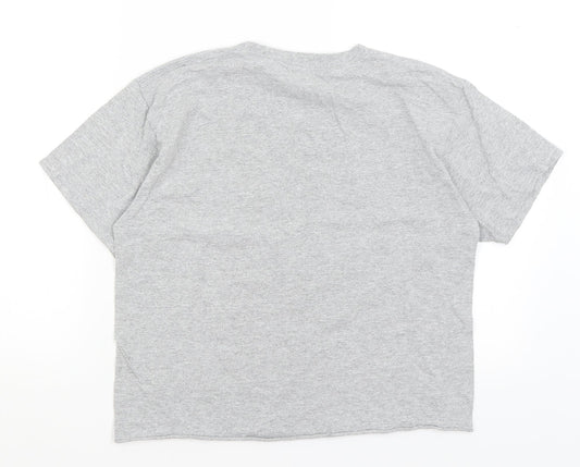 Womens UK Size M Miss Selfridge Grey Cropped T-Shirt