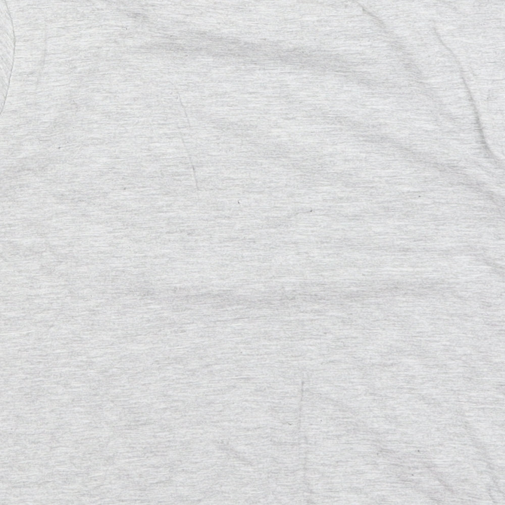 Brand and care label for Emoji boys’ grey basic t-shirt, size 8-9, years - game time