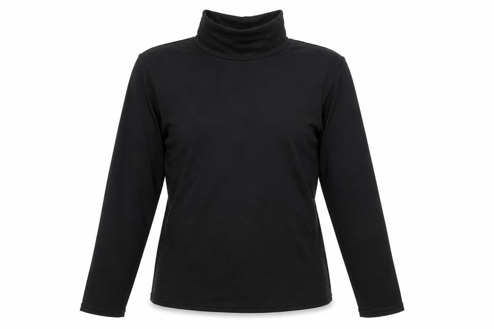 Front view of Boxin women’s black basic t-shirt, size M