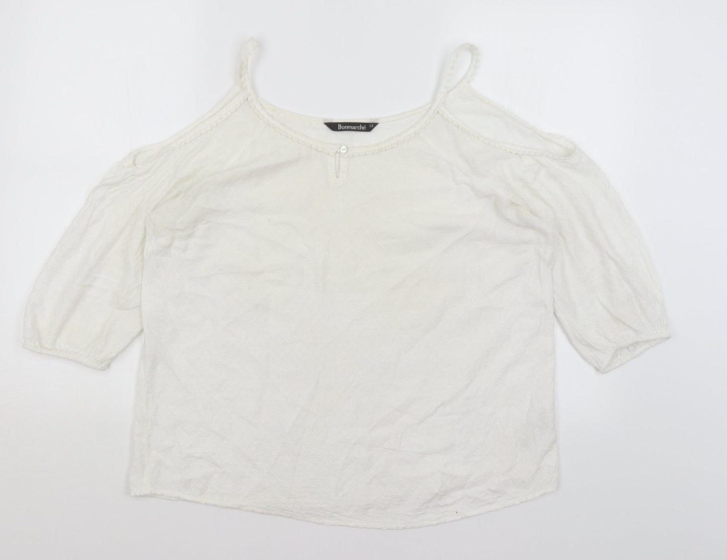 Bonmarche Womens White   Basic Blouse Size 12