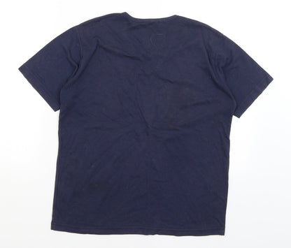 Womens UK Size S Ellie Louise Blue Basic T-Shirt