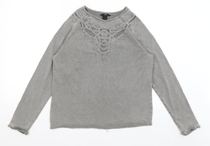 Womens UK Size M H&M Grey Pullover Jumper