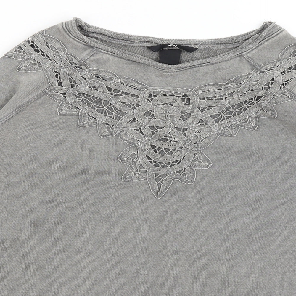 Womens UK Size M H&M Grey Pullover Jumper