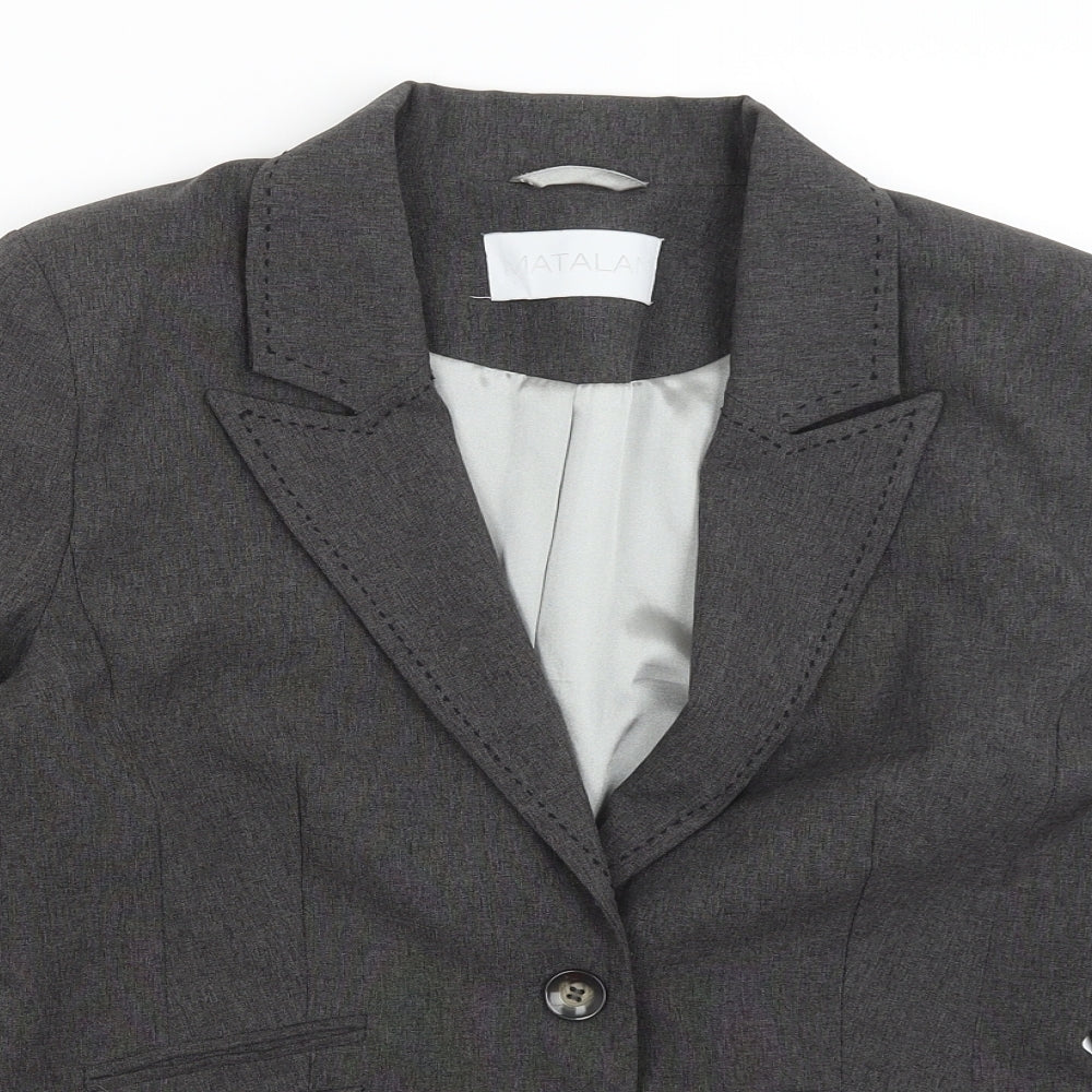 Matalan Womens Grey   Jacket Blazer Size 12