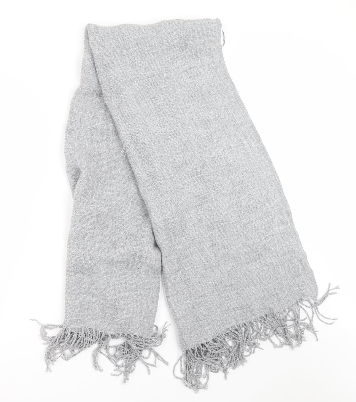 Additional front view of Preworn women’s grey shawl/wrap