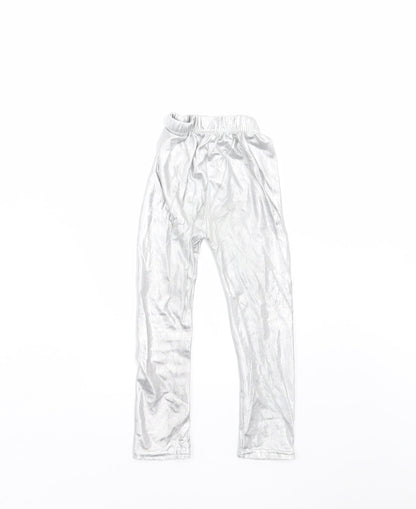 Sheecute Girls Silver   Carrot Trousers Size 3 Years - leggings