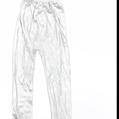 Sheecute Girls Silver   Carrot Trousers Size 3 Years - leggings