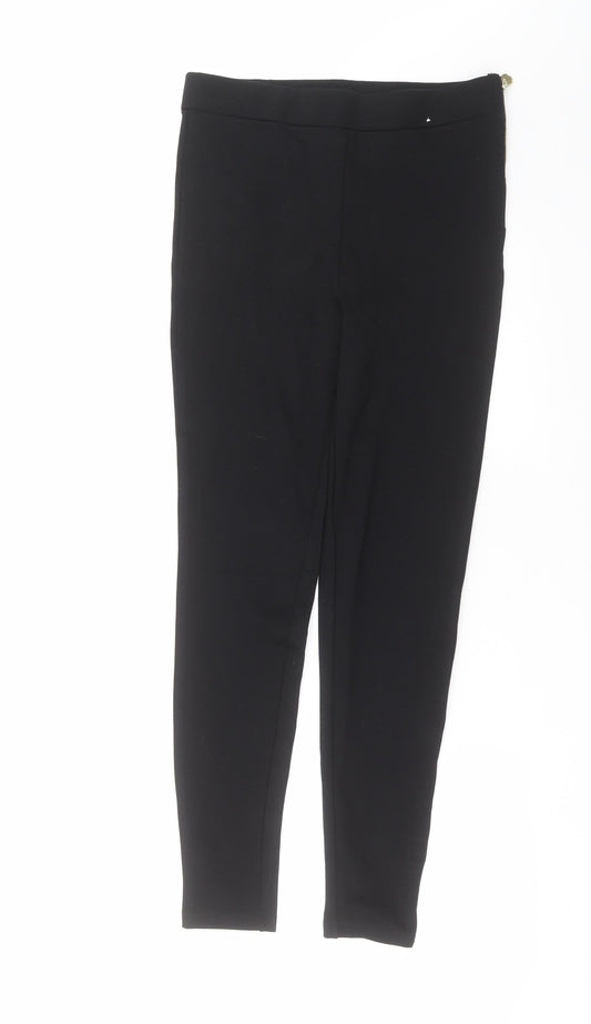 Womens UK Size 10 Papaya Extra-Slim Fit  Black Trousers