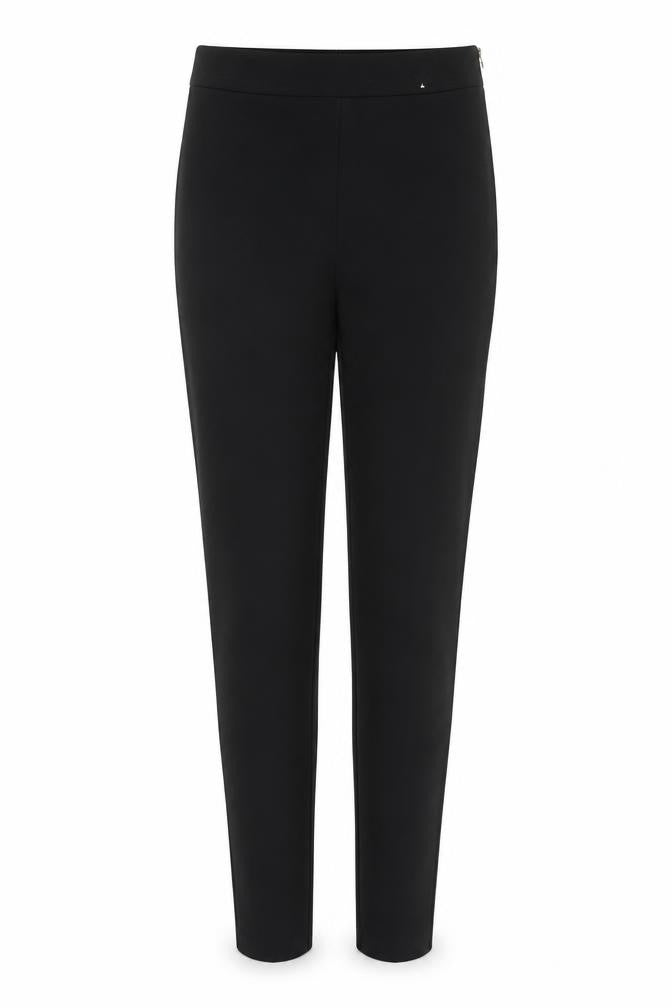 Front view of Papaya women’s black trousers, size UK 10, 27-inch leg
