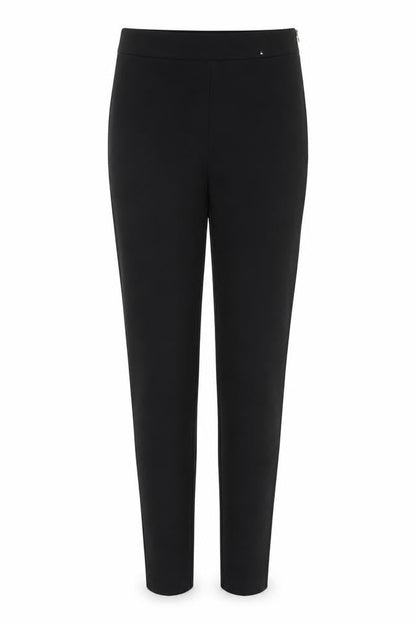Front view of Papaya women’s black trousers, size UK 10, 27-inch leg