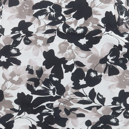 Anthology Womens Black Floral  Basic Blouse Size 12