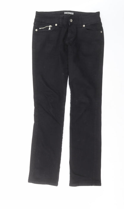 future generation Womens Black  Denim Straight Jeans Size 10 L31 in