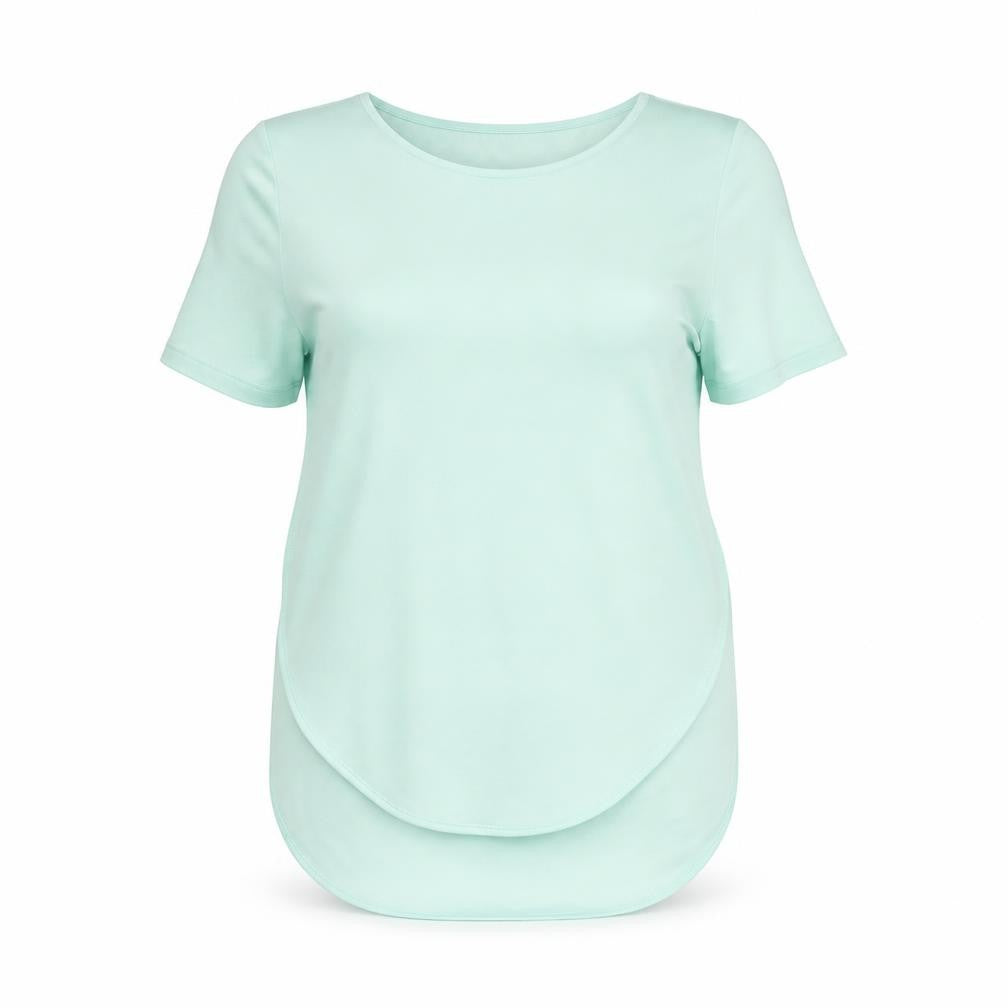 Womens UK Size 8 Topshop Green Basic Blouse