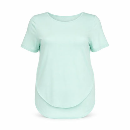 Womens UK Size 8 Topshop Green Basic Blouse