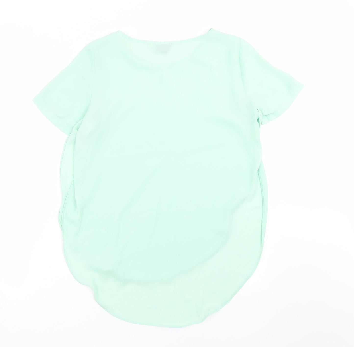 Womens UK Size 8 Topshop Green Basic Blouse