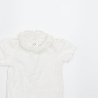 TU Baby White   Babygrow One-Piece Size 3-6 Months