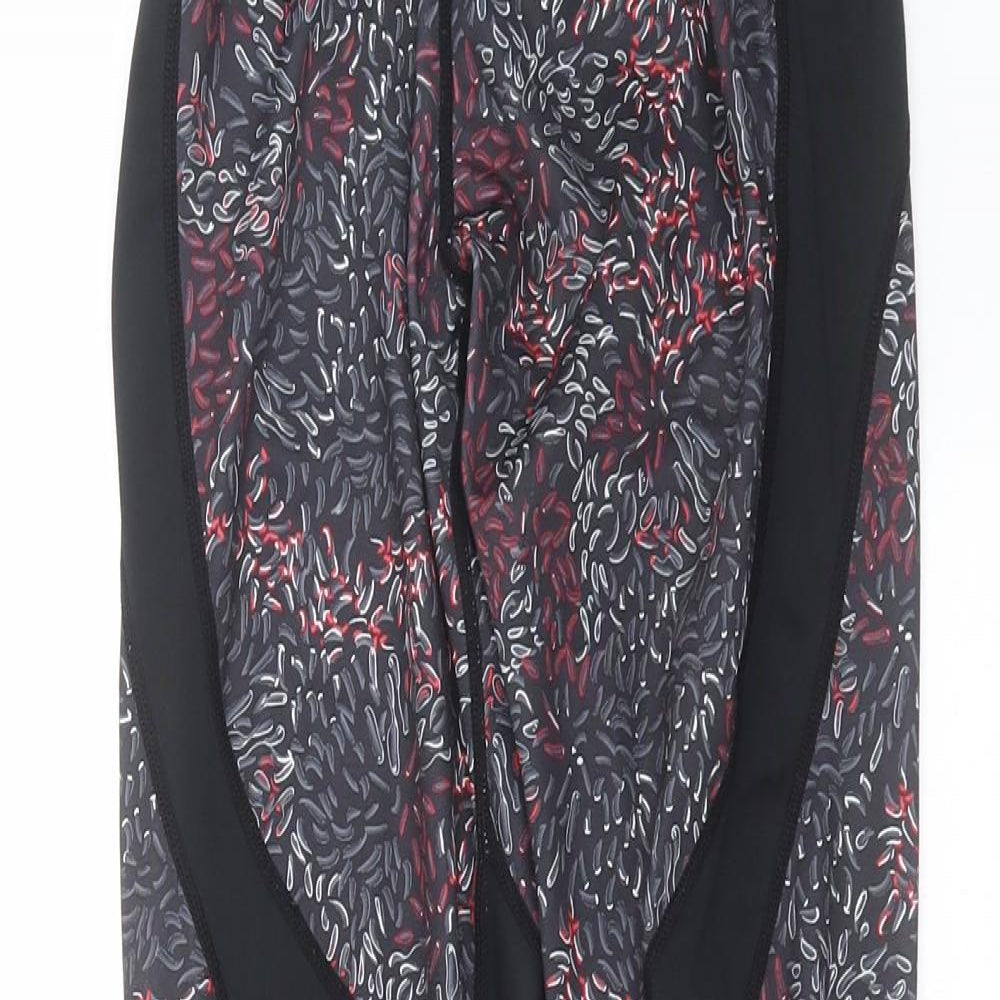 Crane Womens Black Geometric  Compression Leggings Size S L29 in