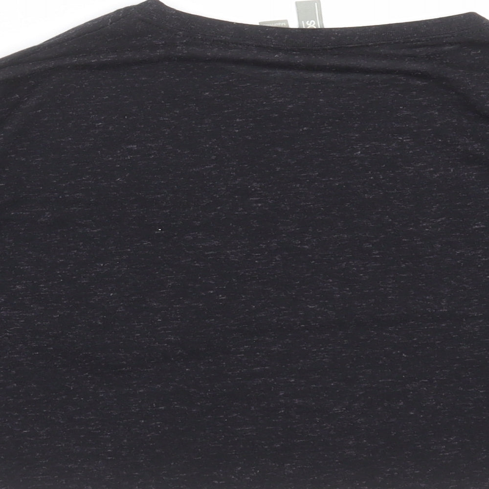 Womens UK Size 8 ASOS Black Cropped T-Shirt