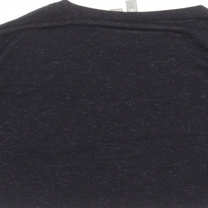 Womens UK Size 8 ASOS Black Cropped T-Shirt