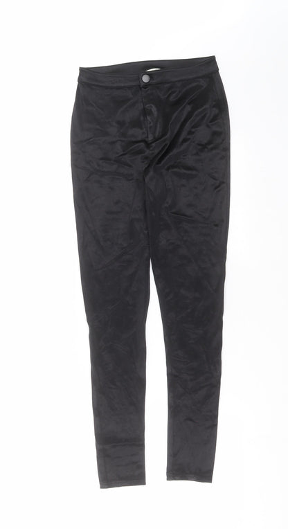 Miss Selfridge Womens Black   Trousers  Size 8 L27 in - Wet look