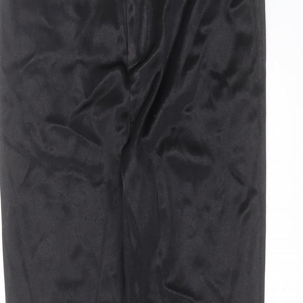 Miss Selfridge Womens Black   Trousers  Size 8 L27 in - Wet look