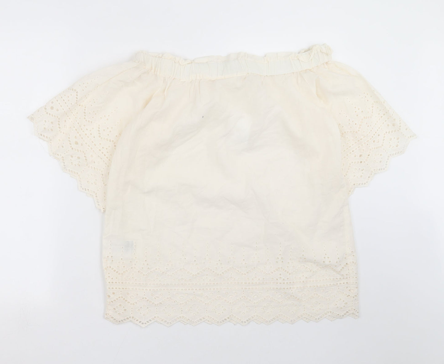 Womens UK Size 8 H&M Ivory Basic Blouse