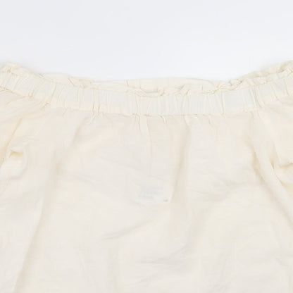 Womens UK Size 8 H&M Ivory Basic Blouse