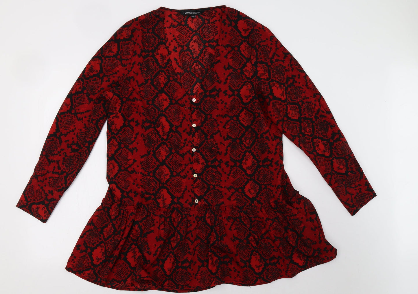 capsule Womens Red Animal Print  A-Line  Size 14