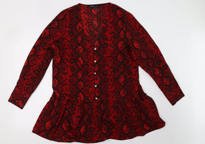 capsule Womens Red Animal Print  A-Line  Size 14