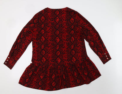 capsule Womens Red Animal Print  A-Line  Size 14