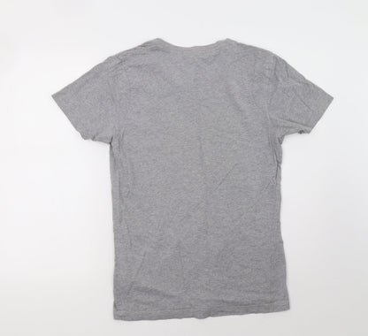 Womens UK Size M earth positive Grey Basic T-Shirt