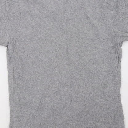 Womens UK Size M earth positive Grey Basic T-Shirt