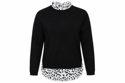 Front view of Matalan women’s black pullover sweatshirt, size UK 10
