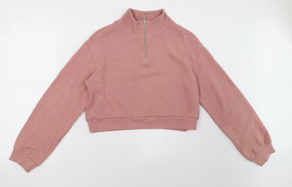 H&M Womens Pink   Pullover Sweatshirt Size XS