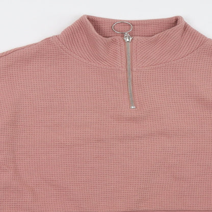 H&M Womens Pink   Pullover Sweatshirt Size XS