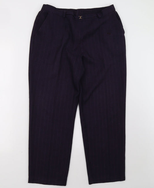 Womens UK Size 16 Marks and Spencer Regular Fit  Purple Trousers