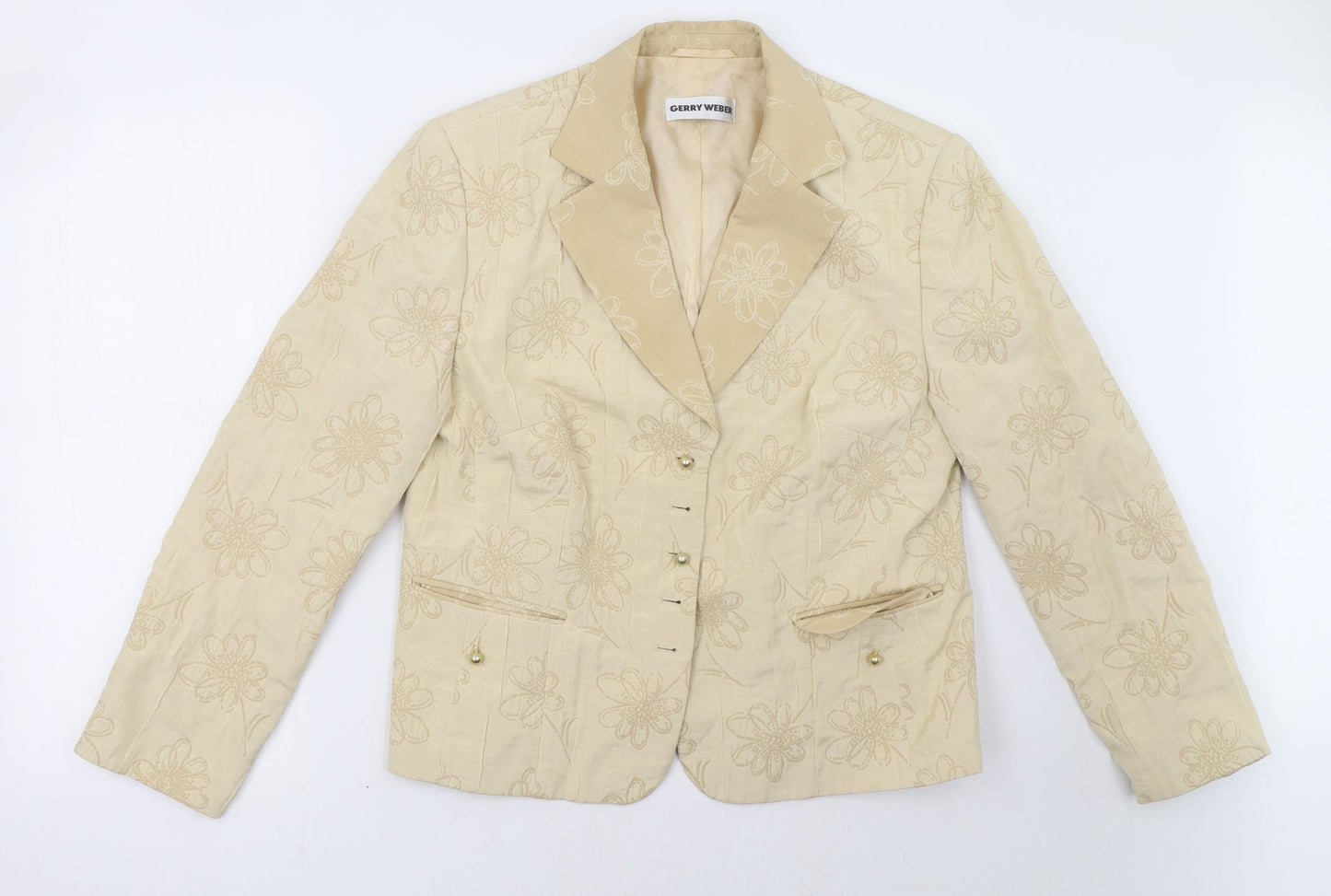 Gerry Weber Womens Beige   Jacket Blazer Size 16
