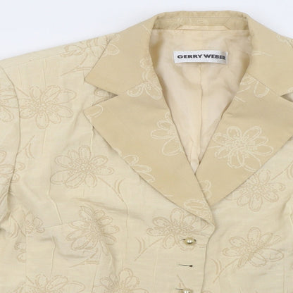 Gerry Weber Womens Beige   Jacket Blazer Size 16