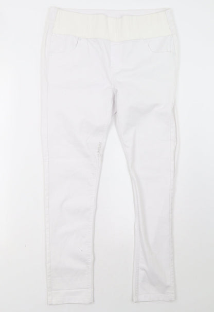 Peacocks Womens White   Straight Jeans Size 12 L30 in
