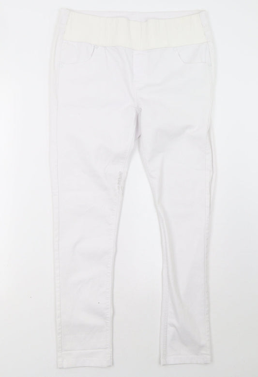 Peacocks Womens White   Straight Jeans Size 12 L30 in