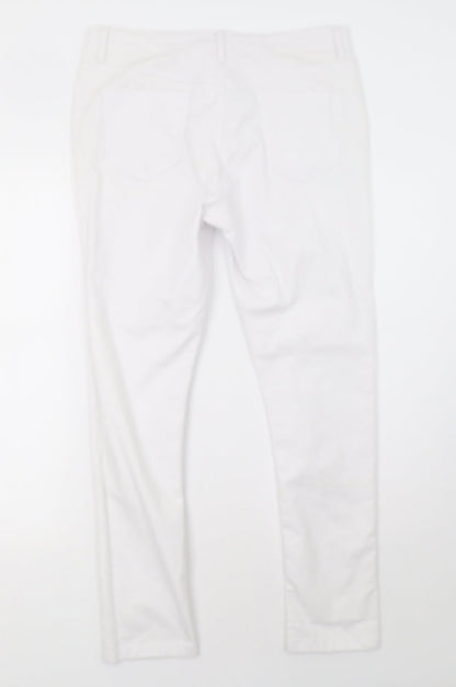 Peacocks Womens White   Straight Jeans Size 12 L30 in