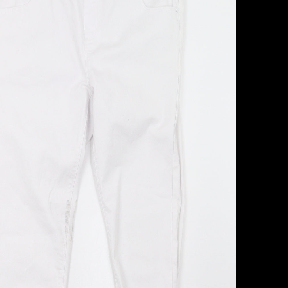 Peacocks Womens White   Straight Jeans Size 12 L30 in