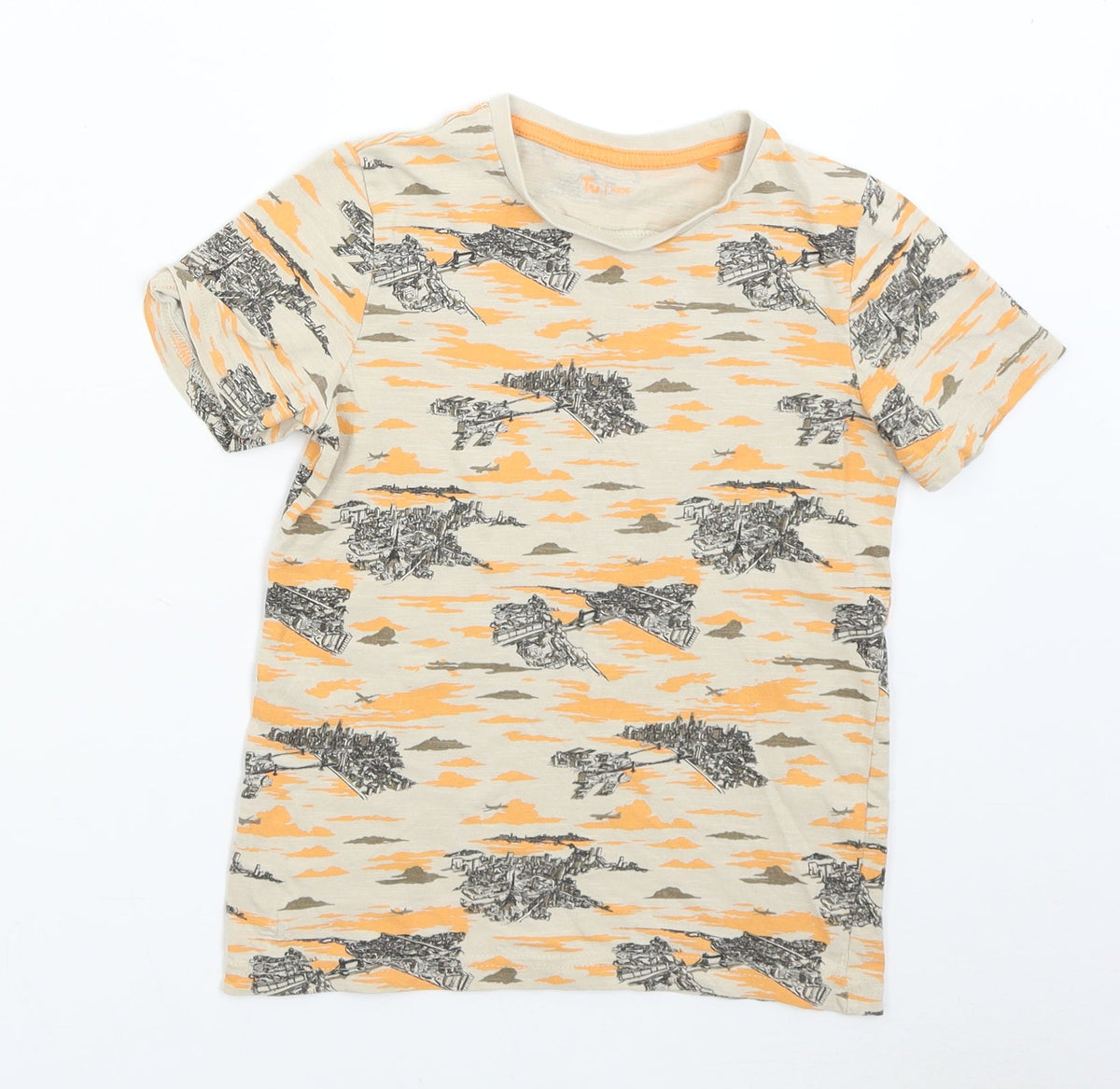 Front view of TU boys’ multicoloured basic t-shirt, size 7, years