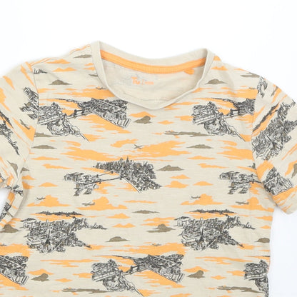 Close-up detail of TU boys’ multicoloured basic t-shirt, size 7, years