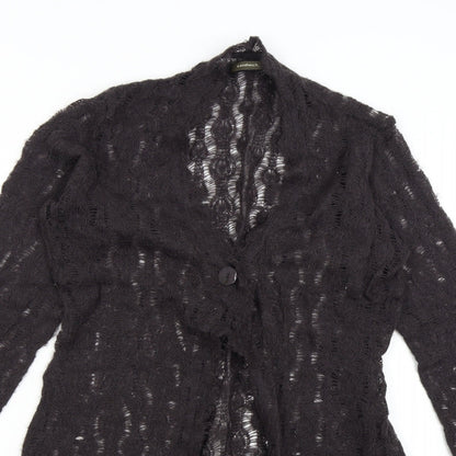 Womens UK Size M Sandwich Brown Cardigan Jumper