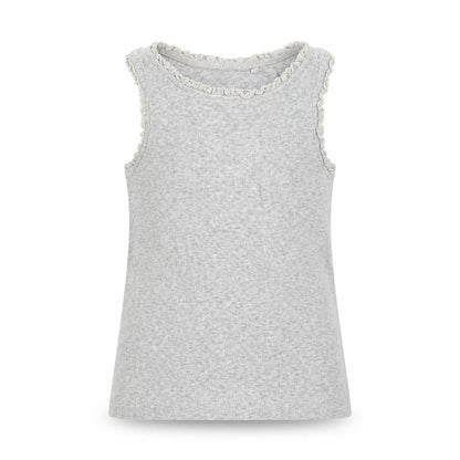 Front view of Next girls’ grey basic t-shirt, size 4, years