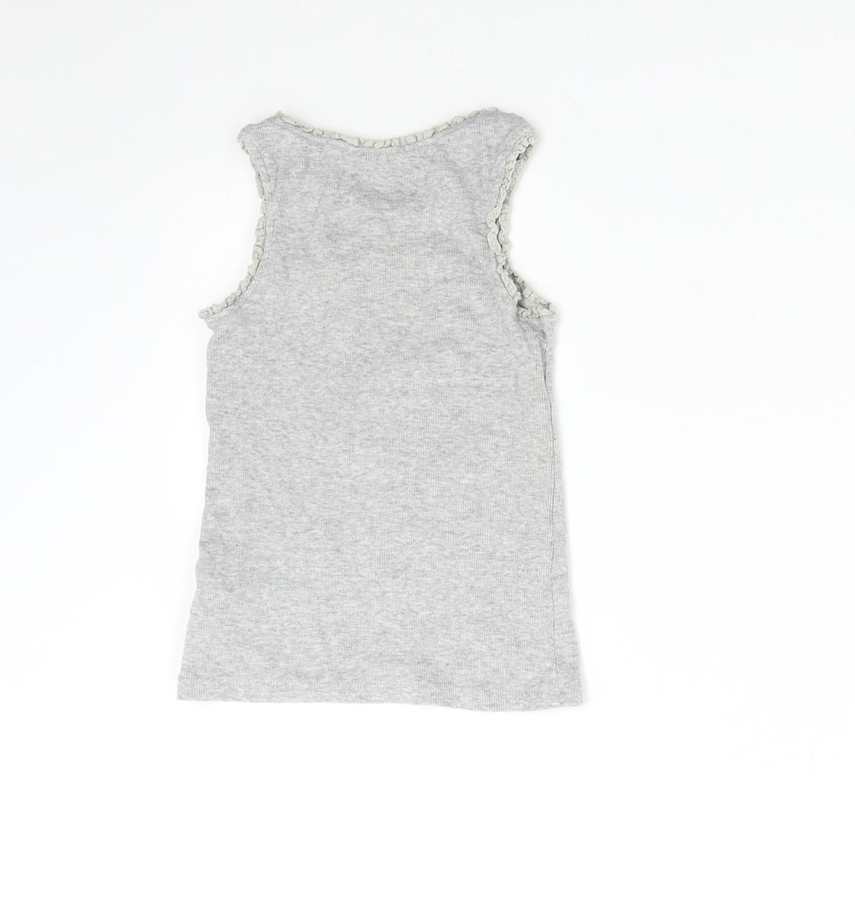 Back view of Next girls’ grey basic t-shirt, size 4, years
