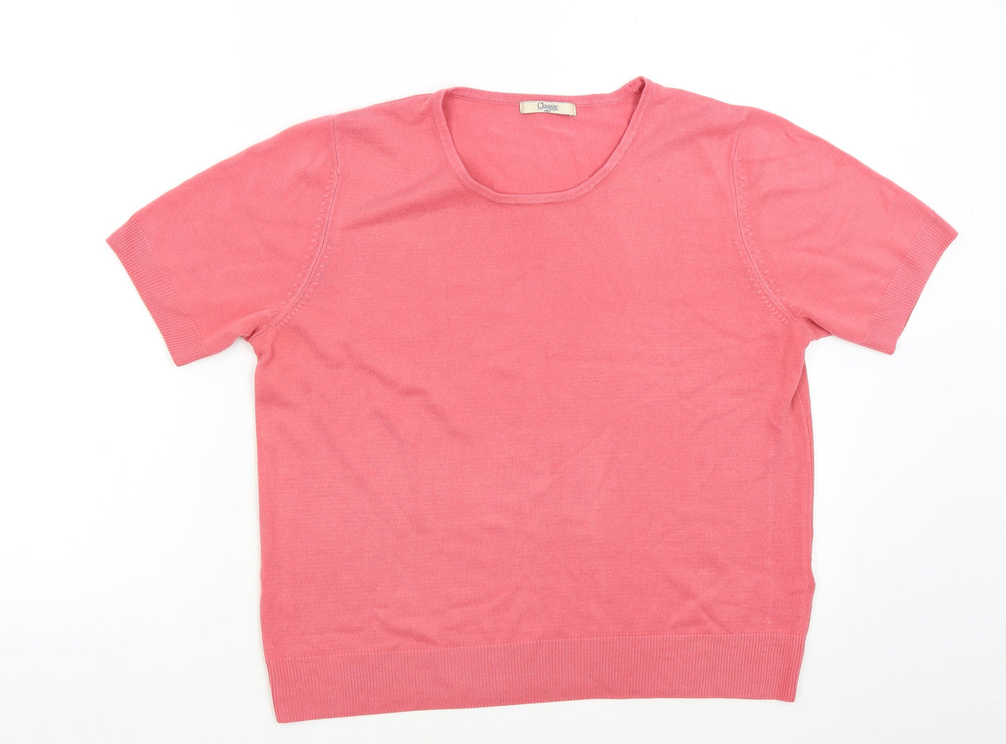 Womens UK Size 16 M&S Pink Pullover Jumper
