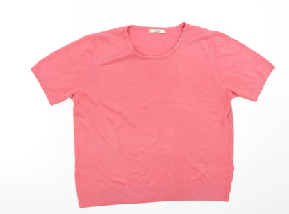 Womens UK Size 16 M&S Pink Pullover Jumper