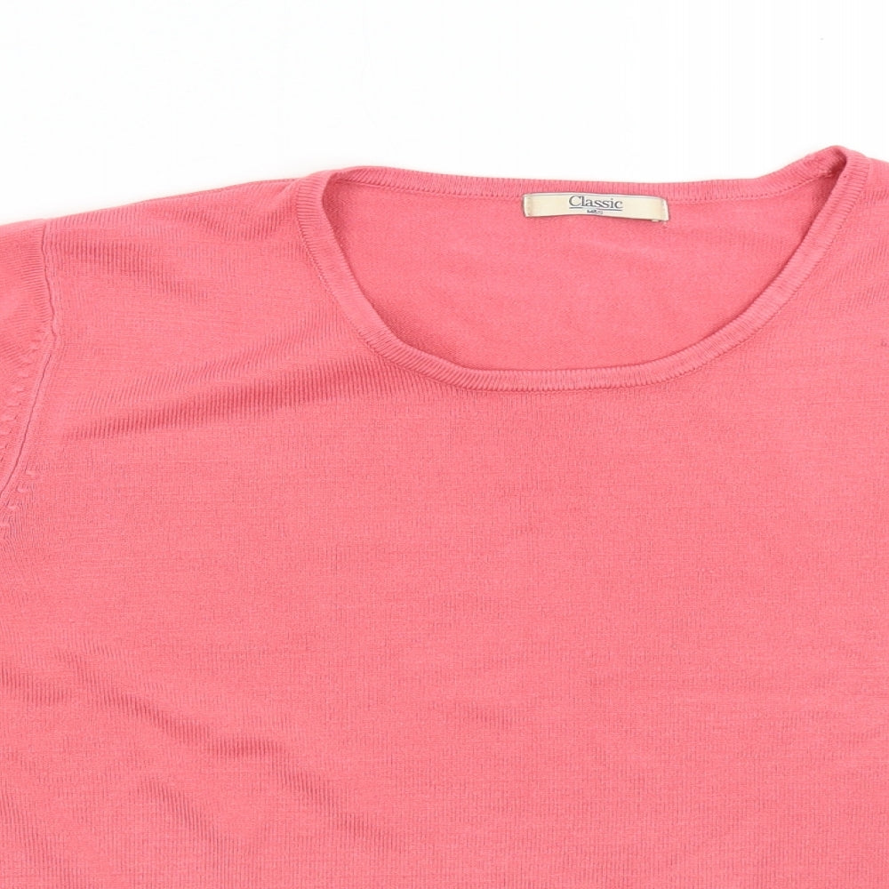 Womens UK Size 16 M&S Pink Pullover Jumper